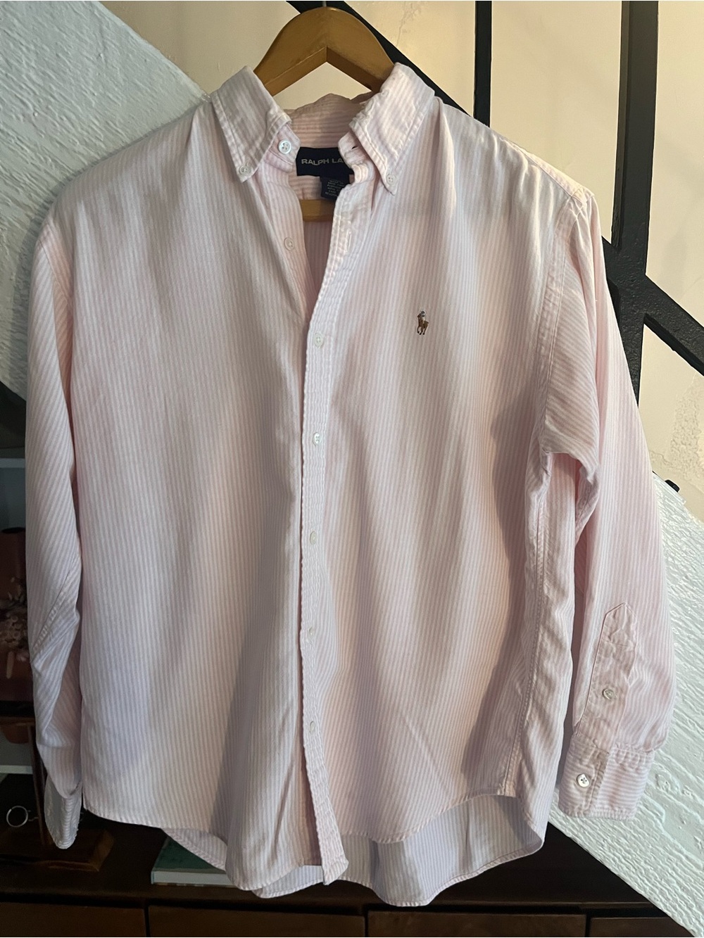 Ralph Lauren Pink Stripe Button-Down Shirt
